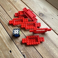 Lego part red vehicle base 4x10x2/3 w/ smooth underside no 30029