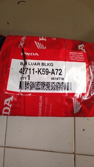 Ban Luar belakang Tubles Honda vario 150 ring 14 K59 A72