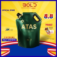 BOLD ATAS SIRIM [ OSP + PAO ] 0w20 4L Fully Synthetic Engine Oil Car API SP Minyak Hitam 0w-20 Enjin