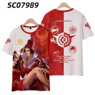 正品王者荣耀联名短袖t恤男女体恤孙悟空零号短袖衣服学生团队服Authentic King of Glory Co branded Short Sleeve T-shirt for Men and Wo