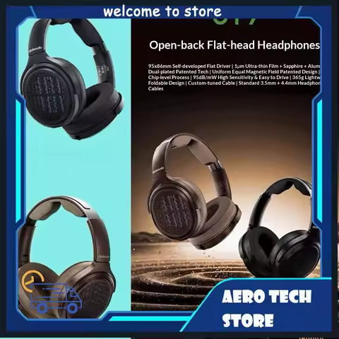 FiiO Planar Driver Headphones JadeAudio JT9 Open Back Acoustic Studio Gear Hi-Res Wired Audio