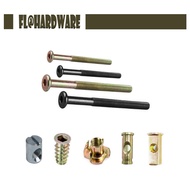 Furniture Connector Fixing Screw Bolt Nut Hex Insert Wood Barrel Nut JCBC JCBB
