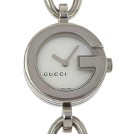 【日本直送】GUCCI 古馳 G-Chime 腕錶 107 不鏽鋼 石英 指針式顯示 白色貝殼紋錶盤 女錶【二手】