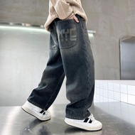 Leg Brand Wide fashion Spring Autumn fashion Pants 2025 Spring Medium Large New Style Jeans Trendy B