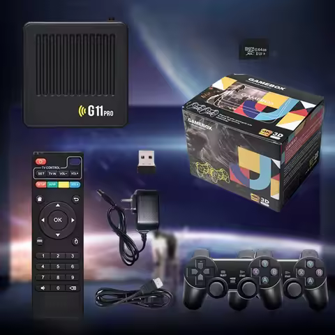HOT G11 Pro Game TV Box Video Game Console Double Wireless Family Retro Classic games 64/128GB 30000