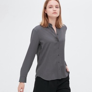 KEMEJA UNIQLO Women's Long Sleeve Rayon Blouse Shirt JASTIP BATBOYWanita