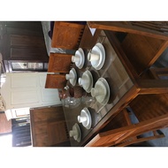 SET MEJA MAKAN KAYU JATI 8 SEATER