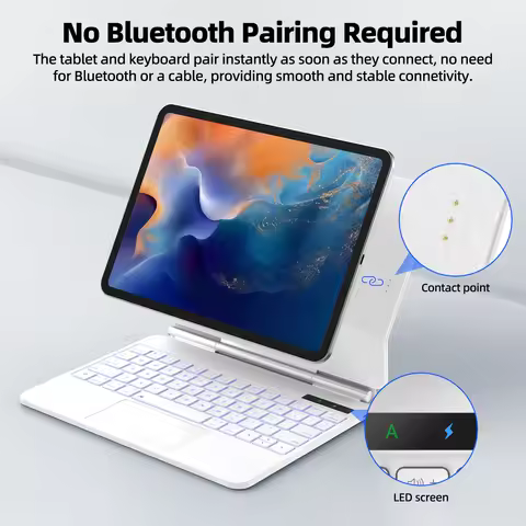 Smart Pogo Pin Keyboard case for iPad Air 11 2025 M3 for iPad Air 6 11 2024 Pro 11 Air 4 Air 5 10.9 