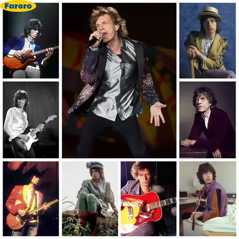 Mick J-Jagger Diamond Painting Kit British Rock Singer Poster DIY Diamond Embroidery Cross Stitch Mu