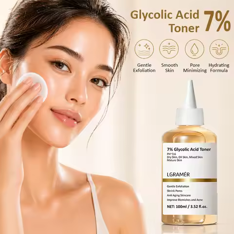 7% Glycolic Acid Exfoliating Toner,Exfoliating Facial Toner,Pore Minimizing Toner,Smooth Skin, Even 