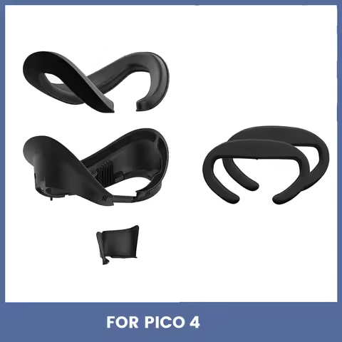 VR Face Cover Bracket Sponge Face Pad Replacement For Pico 4 VR Headset Washable Sweat-Proof PU Face