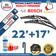 1 pasang - Mazda 2  2005-Now - Bosch Advantage Wiper Blade Depan BA2217 22"+17"