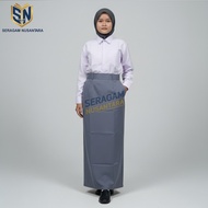 High School Skirt with Pleated Back Split Grey Element Nusantara Uniform Uniform Uniform
