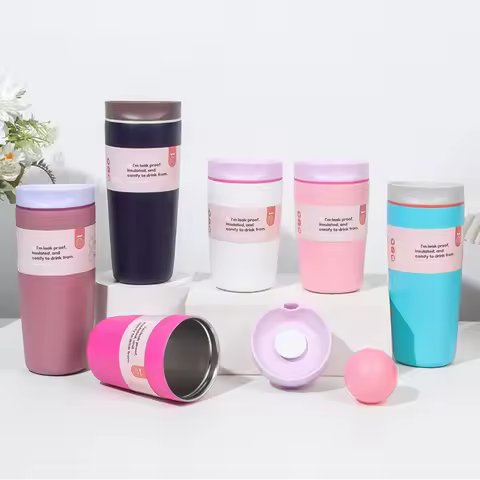20 Oz 304 Stainless Steel Coffee Mug, Hot Coffee Travel Mug BPA Free Leakproof Reusable Iced Coffee