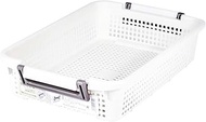 Fudogiken F26507 Stackable Storage Basket, MS Light Gray, Same Size, M Size, Stackable Width 11.0 x 