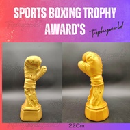 SPORT'S BOXING TROPHY AWARD 22CM (MADE OF CERAMIC)