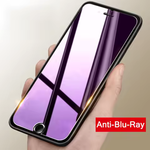 For iPhone XR X XS 11 12 Pro Max Anti Blue Ray Light 9H Tempered Glass Screen Protector for iPhone 6
