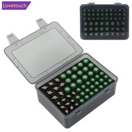 LOVETOUCH Battery Storage Organizer Holder Holds 72 AA AAA Batteries, Battery Box Case Garage Contai