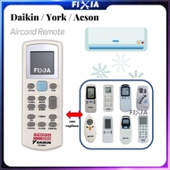 Heavy Duty Daikin York Acson Air Conditioner Aircond Air Cond Remote Control Controller ECGS02 ECGS01 Replacement FIXIA