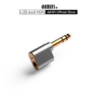 ddHiFi DJ65B(AL): 6.35mm Male to 4.4mm Female Adapter for Desktop Amps (6.35mm Output)