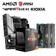 【重磅價】AMD【8核】Ryzen7 5700X3D+微星 MAG B550M MORTAR MAX WIFI+博帝 Patriot Viper Steel DDR4-3200 16G*2+鎧俠 KIOXIA Exceria G2 2TB