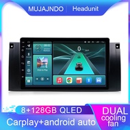 MUJAJNDO 9inch 8+128G for-bmw-e39-e53-m5-x5 android15 octa core dual cooling fan carplay android 720
