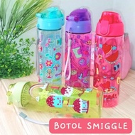 Smiggle Drink Bottle Unique Character 700ML Strainer+Strap