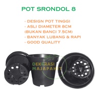 DM Pot SRONDOL 8 cm HITAM Pot Polos Tinggi 8cm Pot Bunga Tanaman Kecil