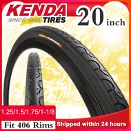 KENDA 406 Folding Bike Tyre 20 X  1.25/1.5/1.75/1-1/8 Bicycle Tire 20 Inch Foldable Bicycle Outer Tire Inner Tube Cycling Accessories