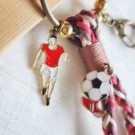 Paris*Le Bonheun。幸福手作。運動系列。足球。編織鑰匙圈手