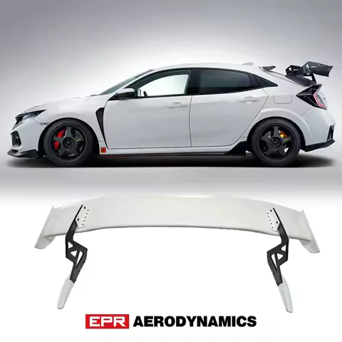 For Honda Civic Typer FK7 FK8 SPON Style FRP Racing Car Rear Trunk Wing GT Spoiler Fiber Glass Unpai