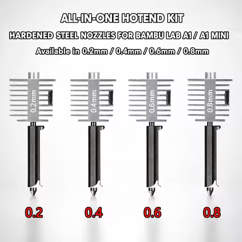 For Bambu Lab A1/A1MINI Nozzle Hardened steel Integrated A2L Hotend Kit High-Precision A1 Nozzles Sa