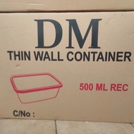 sale 1 Dus Thinwall DM 500Ml Food Container Persegi Panjang Food Grade