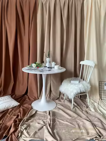 Khaki Brown Photo Background Cloth Ins Style Beige Wall Decoration Room Photography Props 1x1.5m 2x1