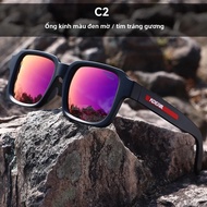 KDEAM Kính Râm Vuông Cỡ Lớn Dành Cho Nam Kính Râm Phân Cực TR-90 Khung UV400 Bảo Vệ Hộp Dây Kéo Đầu