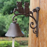 Gejia Rui อเมริกันสไตล์ Retro Iron Art Doorbell เหล็กหล่อ Bell คู่มือนกฮูกคู่หัว Doorbell อุปกรณ์ตกแ