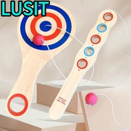 LUSIT Tether Ball Paddle, Elastic Cord Tethered Ball Elastic Skill Ball, Gifts Scoring Holes Hand Ey