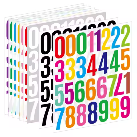 2 Inches Digital Stickers Cut Mold Self-adhesive Self-adhesive Waterproof Number Identification Clas