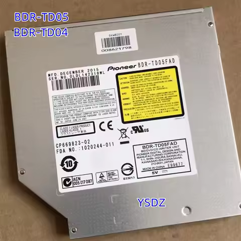 Blu-ray Burner BD-RE Writer Drive Laptop Computer Dual Layer 6X Blu-ray BD-RE Pioneer BDR-TD05 BDR-T