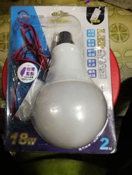 「台灣製造」18W露營戶外LED球型燈泡-附開關及鱷魚夾"Made in Taiwan" 18W Camping Outdoor LED Ball Bulb - With Switch and Alligator Clip