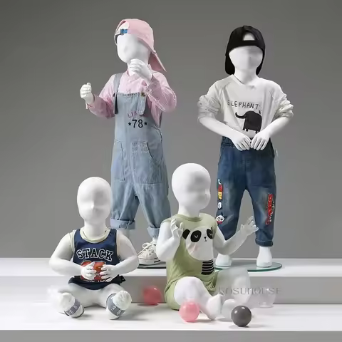 Children's Mannequins Props Full Body Children's Clothing Store Model for Kid's Clothes Child Manneq