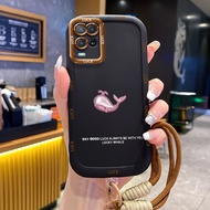 Case For OPPO A54 4G Phone Whale Butterfly Silicone Shockproof Strap