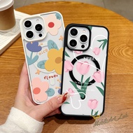 Untuk iphone 16 Sarung Telefon 11 12 13 14 15 Pro Max Casing Bunga Manis xr xs Max 7 8 Plus Jelas Ke
