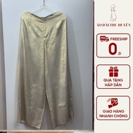 PARI silk pants combined with ao dai - multi-colored ao dai silk pants women