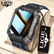 LIGE Smart Men Watch Sport Fitness Tracker Watch Alarm Clock 5ATM Deep Waterproof Smart Men Watch + Box