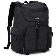Multipurpose Camera DSLR Backpack with Lens Case Tripod Holder Vintage Canvas Laptop Bag Schoolbag Luggage for Men Women
