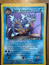 絕版 Dark Gyarados 寶可夢卡牌 70 HP prerelease 8/82 1999