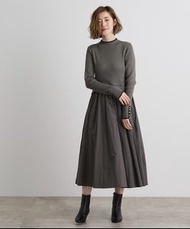 全新日本 GROVE 灰色針織拼接連身裙 (官網同步) ON SALES$178 全場現貨
