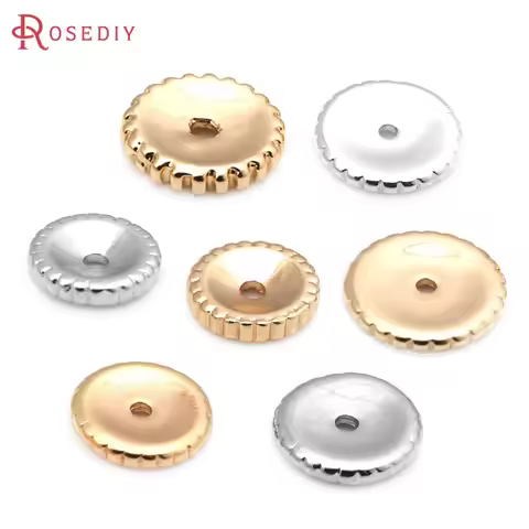 6x1.5MM 7.5MM 9x2MM 9.5MM 18K Gold Color Brass Spacer Beads Bracelet Beads Jewelry Making Supplies F