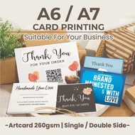 A6 A7 Single or Double Side Card Printing / Thank you Card / Greeting card / Post card